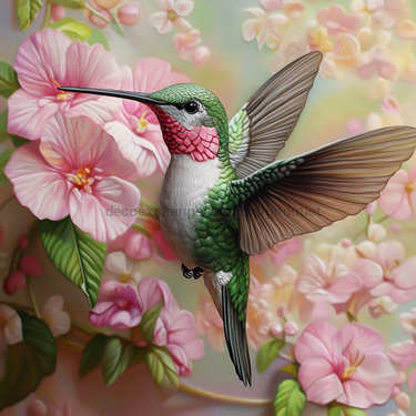 Hummingbird Sign, DCO-13201, Sign For Wreath, 10x10
